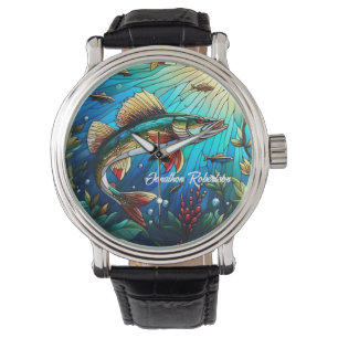 Walleye Pike i Sjö Modern Armbandsur