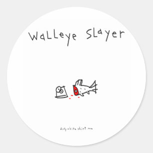 Walleye Sayer Runt Klistermärke