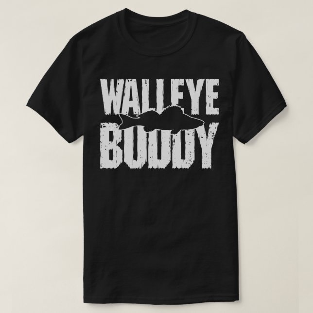 Walleye Silhouette Fishing T Shirt (Design framsida)
