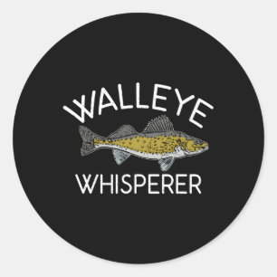 Walleye Whisperer Angling Hunting Fishing Runt Klistermärke
