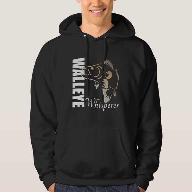 Walleye Whisperer-fiske Hoodie (Framsida)