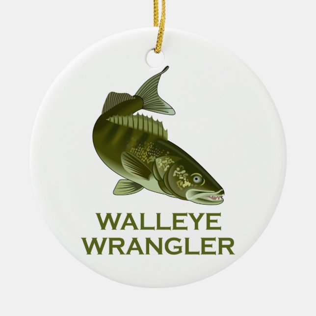 Walleye Wrangler Julgransprydnad Keramik (Framsidan)