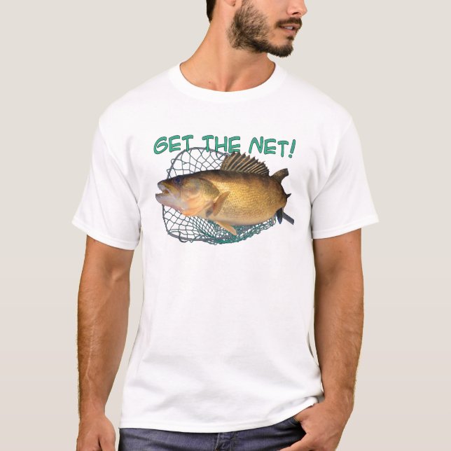 Walleyefisknät Tee Shirt (Framsida)