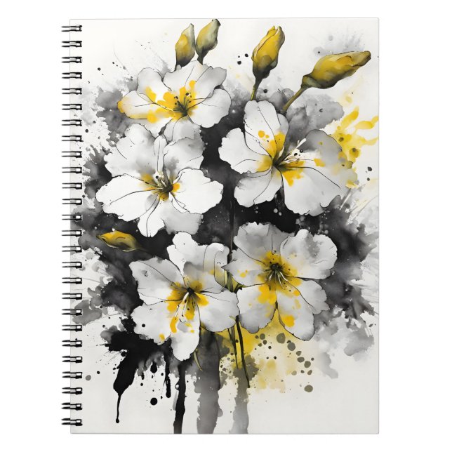 Wallflower - Akvarellblommor Anteckningsbok (Framsidan)