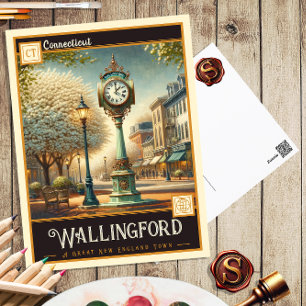 Wallingford, Connecticut Postkort för Vintage Vykort