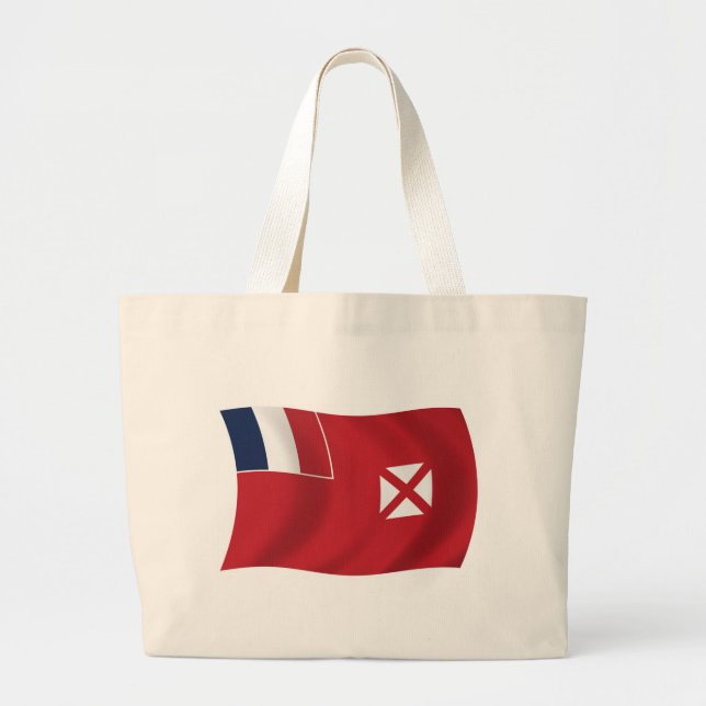 Wallis and Futuna Flagga Tote Bag Jumbo Tygkasse (Framsidan)