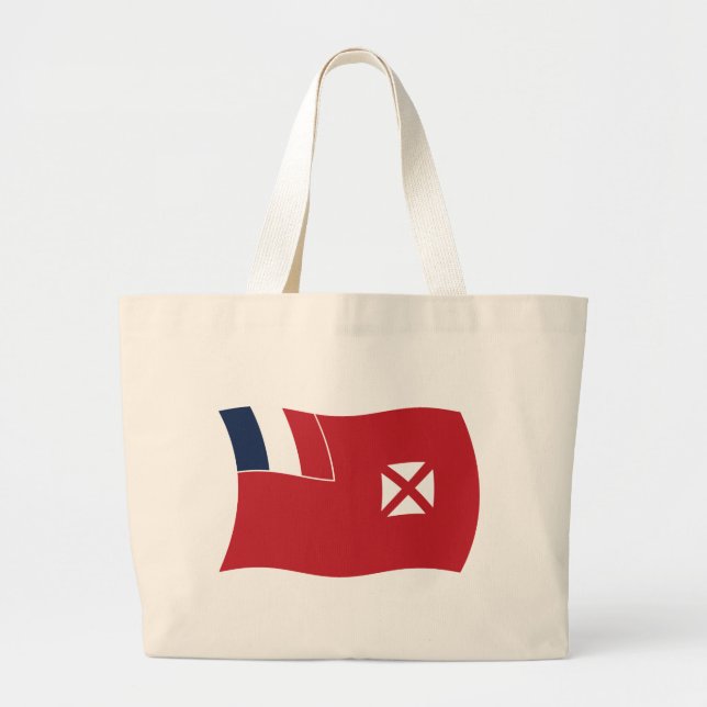 Wallis and Futuna Flagga Tote Bag Jumbo Tygkasse (Framsidan)
