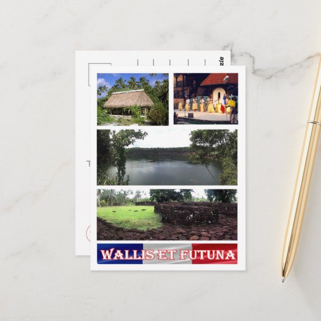 Wallis och Futuna - Mosaic - Vykort (Fram/Back In Situ)