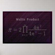 Wallis Pi Formula - Matematik Poster