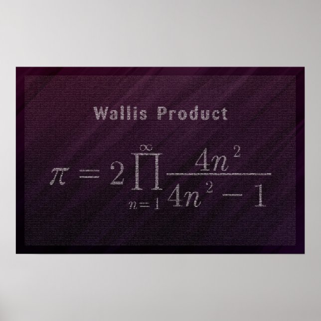 Wallis Pi Formula - Matematik Poster (Framsidan)