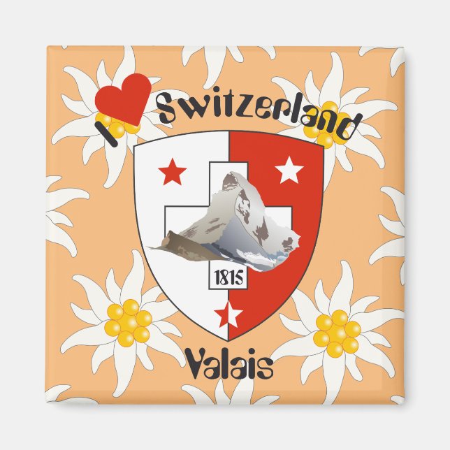 Wallis Valais Schweiz Suisse Magnete Magnet (Framsidan)