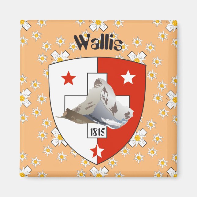Wallis Valais Schweiz Suisse Magnete Magnet (Framsidan)