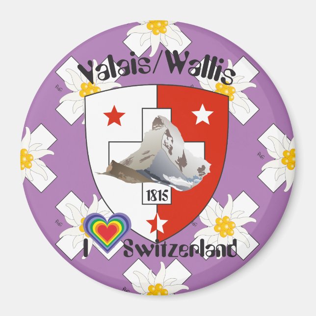 Wallis Valais Schweiz Suisse Magnete Magnet (Framsidan)