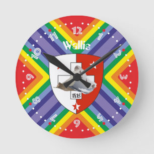 Wallis Valais Schweiz Suisse Uhr Rund Klocka