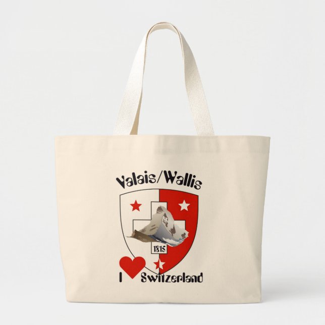 Wallis/Valais Tasche Jumbo Tygkasse (Framsidan)