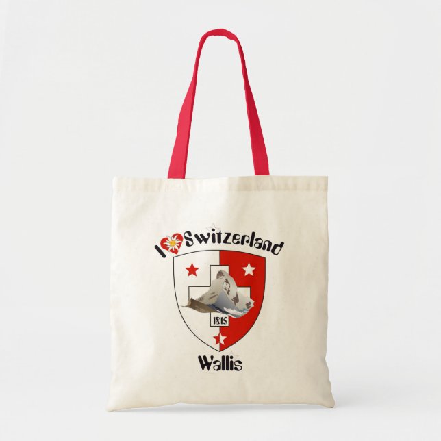 Wallis/Valais Tasche Tygkasse (Framsidan)