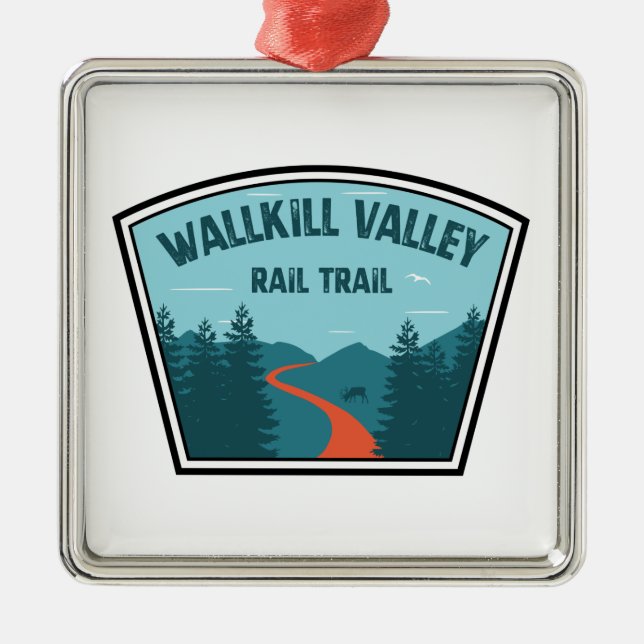 Wallkill Valley Rail Trail Julgransprydnad Metall (Framsidan)