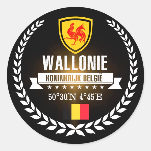 Wallonie Runt Klistermärke (Framsida)