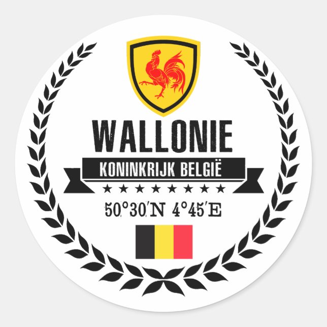 Wallonie Runt Klistermärke (Framsida)