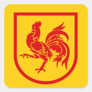 Walloon region fyrkantigt klistermärke