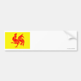 Walloon regionflagga bildekal