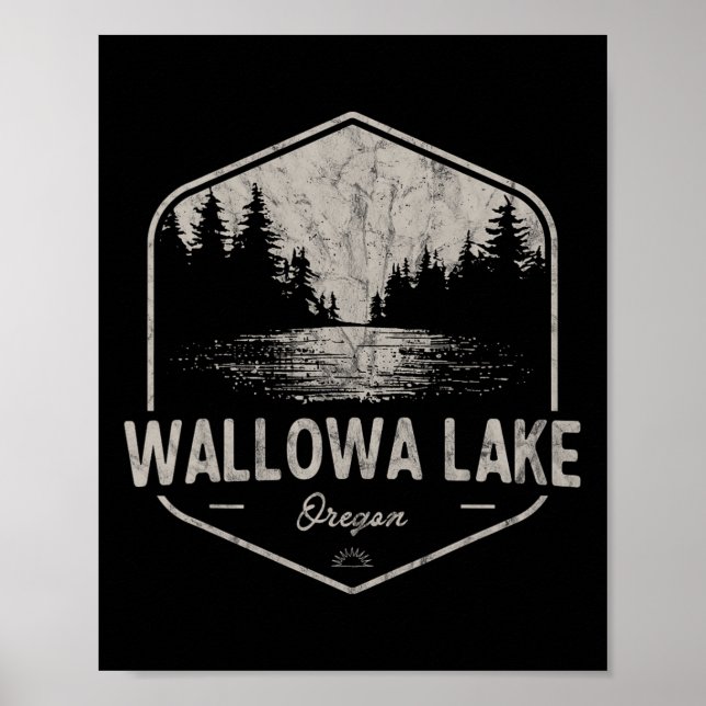 Wallowa Lake Oregon Utomhus Vintage  Poster (Framsidan)