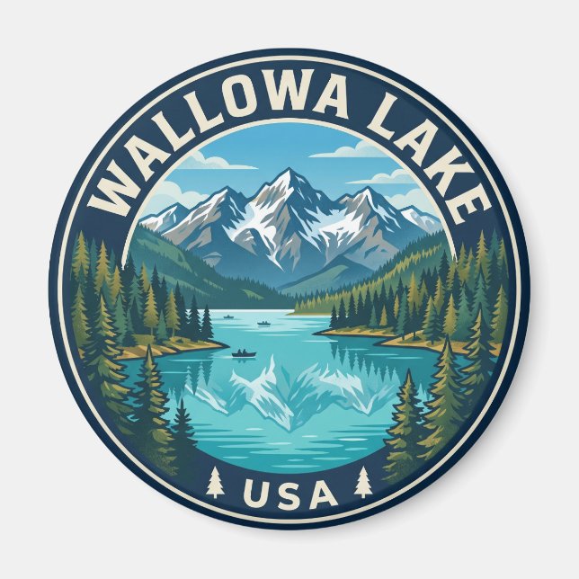 Wallowa Lake USA Magnet (Framsidan)