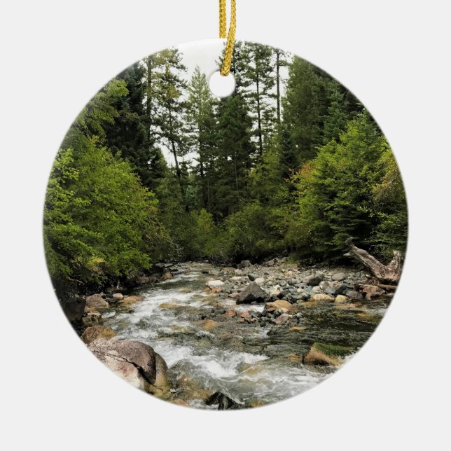 Wallowa River, OR Julgransprydnad Keramik (Framsidan)