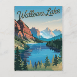 Wallowa Sjö Vintage Vykort