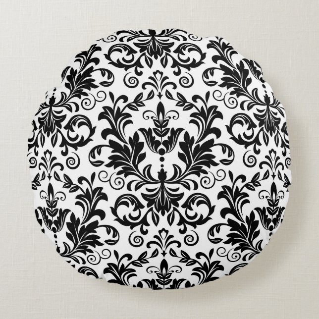 Wallpaper in the style of Baroque. Seamless backgr Rund Kudde (Framsidan)