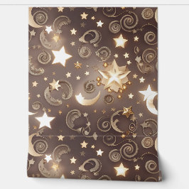 Wallpaper - Luxury Champagne Gold Celestial Moon