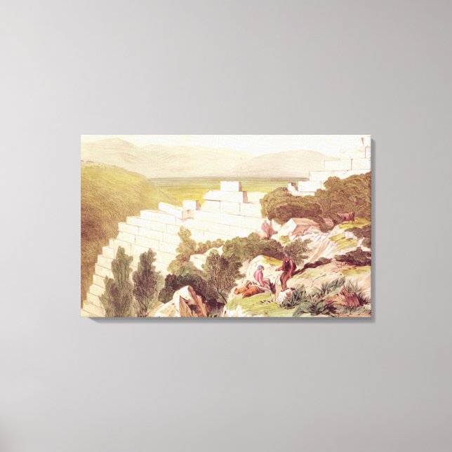 Walls of Ancient Samos, Cephalonia, 1800-talet Canvastryck (Framsida)