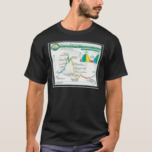 Wallstreet älskare Psychology of market cycle wall T Shirt (Framsida)