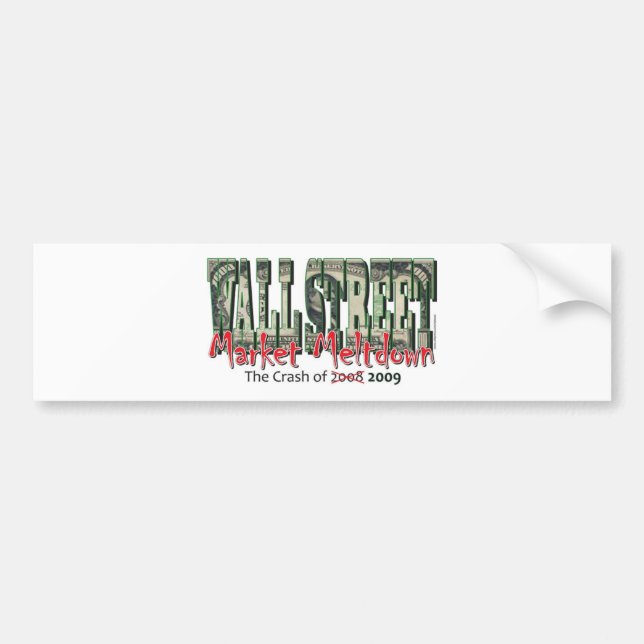 WallStreet Market Meltdown Bildekal (Framsidan)
