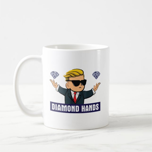 Wallstreetbets Diamond Händer - WSB Lagrar Market Kaffemugg (Vänster)