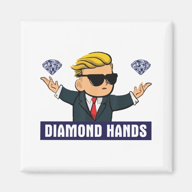Wallstreetbets Diamond Händer - WSB Lagrar Market  Magnet (Framsidan)
