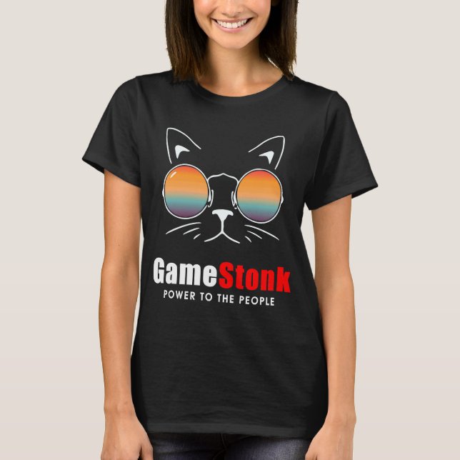 Wallstreetbets Gamestonk Power till People T Shirt (Framsida)