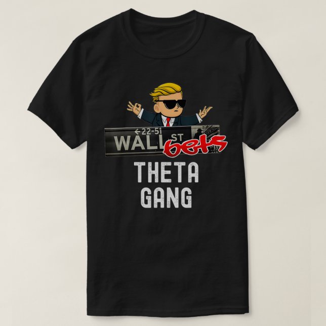 Wallstreetbets Logotyp Theta Gang T Shirt (Design framsida)