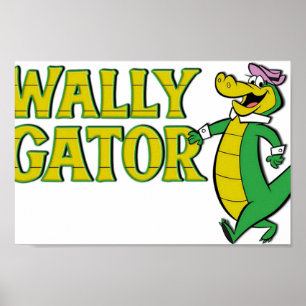 Wally Gator Logotyp Stil Poster