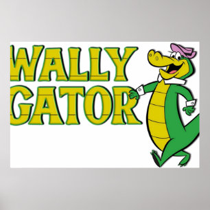 Wally Gator Logotyp Stil Poster