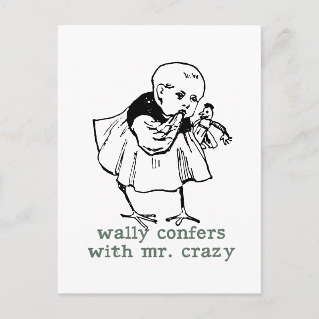 Wally och Crazy Postcard Vykort (Framsida)