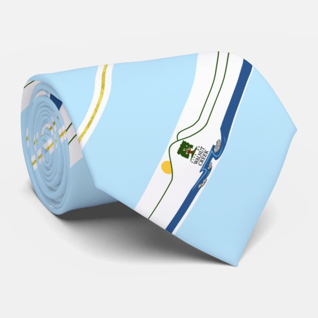 Walnut Bäck (Kalifornien) City flagga Neck Tie Slips (Rullad)