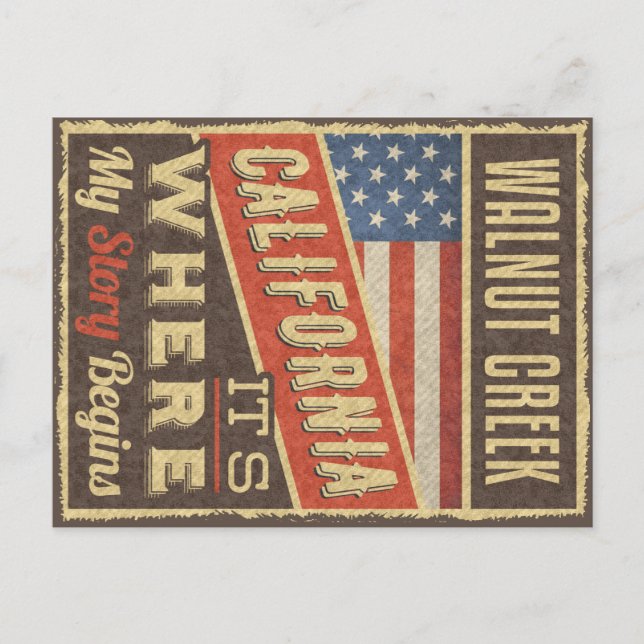 Walnut Bäck Kalifornien Vykort (Framsida)