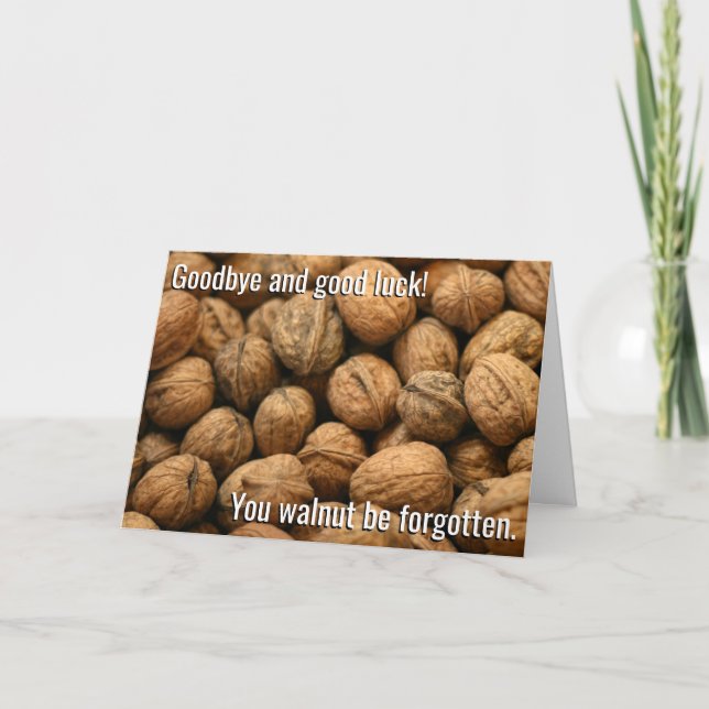 Walnut glöms bort kort (Framsida)