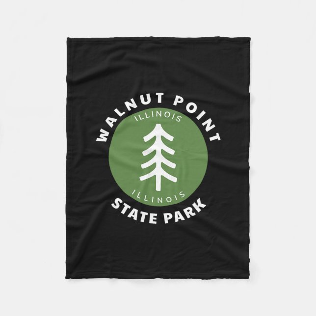 Walnut Point State Park Illinois Il Skog Träd Dg Fleecefilt (Framsidan)