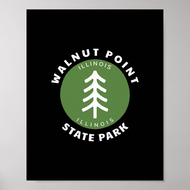 Walnut Point State Park Illinois Il Skog Träd Dg Poster (Framsidan)