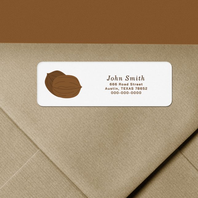 Walnut Return-adressetikett Returadress Etikett (Walnuts Return Address Label)