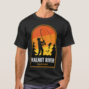 Walnut River Kansas Fishing T Shirt