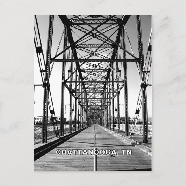 WALNUT STREET BRIDGE - CHATTANOOGA, TN VYKORT (Framsida)