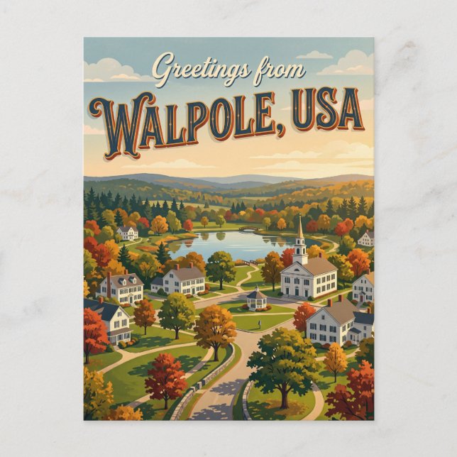 Walpole USA Vykort (Framsida)